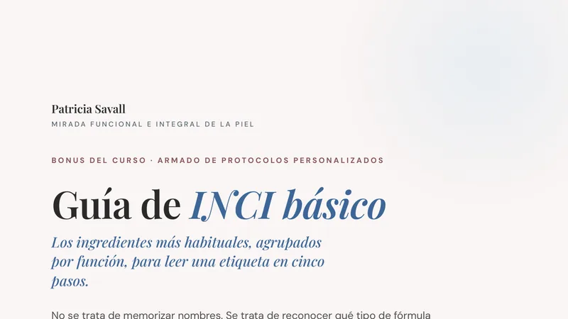 Guía de INCI básico