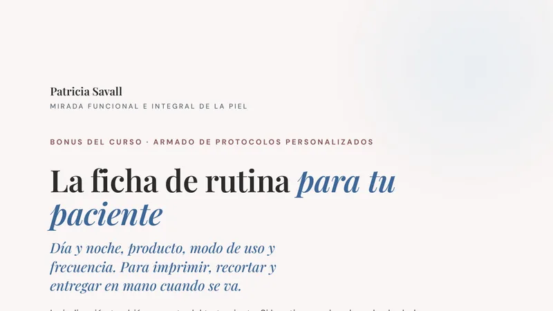 Ficha de rutina para tu paciente